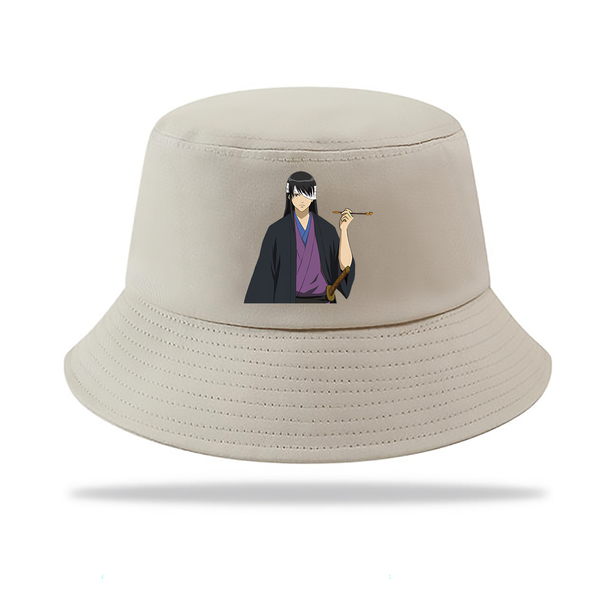 （画像用） ぎんたま 坂田銀時（さかたぎんとき） 神楽 志村新八（しむら しんぱち） GINTAMA Sakata Gintoki Kagura Shimura Shinpachi アウトドア日除けバケットハット